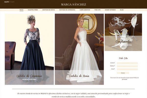 diseño web de la diseñadora Marga Sánchez
