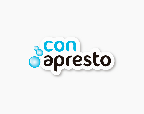 Diseño de logotipo de la empresa CON APRESTO Tintorería