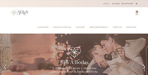 diseño página web para siwa bodas, web a medida